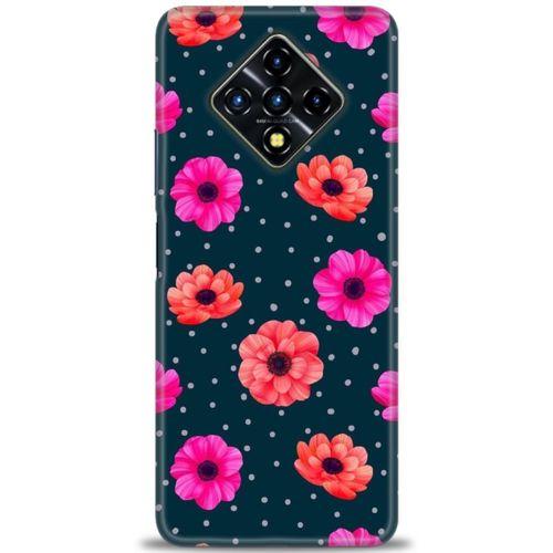 Infinix Zero 8 Kılıf HD Baskılı Kılıf - Puantiye ve Çiçekler + Tam Ekran Koruyucu