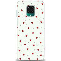 Xiaomi Redmi Note 9S Kılıf HD Baskılı Kılıf - Mini Mini Kalpler + Tam Ekran Koruyucu