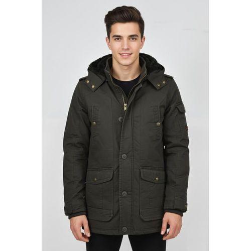 Erkek Spor Kanvas Kapüşonlu Parka M2585 BGL-ST04915