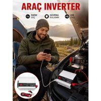 Araç İçi Elektrik Dönüştürücü 500w Priz İnvertör