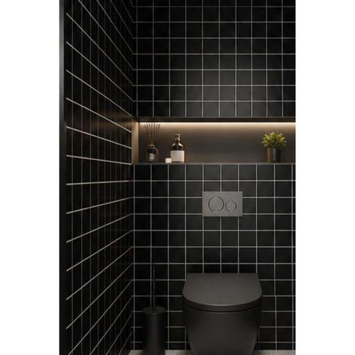 Kendinden Yapışkanlı 60cm x 3 Metre Rulo Siyah Kare Köpük Duvar Paneli Kağıdı CYCZT00157