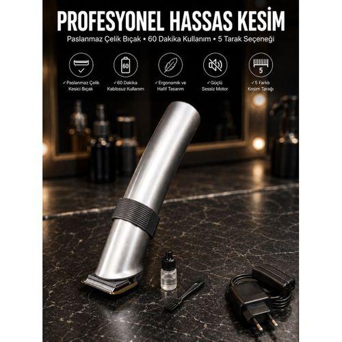 4 Taraklı Taşınabilir Profesyonel Saç Ve Sakal Kesme Tıraş Makinesi Yeni Nesil