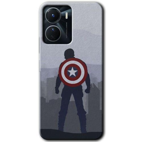 Vivo Y16 Kılıf HD Desen Baskılı Arka Kapak - Captain Avenger