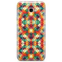 Samsung Galaxy J4 Plus Kılıf Sarı Kırmızı Yeşil Boyut Arka Kapak Koruma Desenli Full Koruyucu