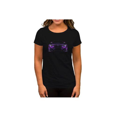 BMW Violet Car Siyah Kadın Tişört