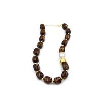 Boncuklu İnci Kolye - Kahverengi