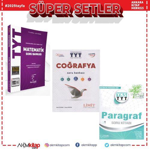 TYT Limit Coğrafya Karekök Matematik Palme Paragraf Soru Bankası 3 Kitap Set
