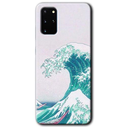 Galaxy S20 Plus Kılıf HD Desen Baskılı Arka Kapak - Dalga + Kırılmaz Cam