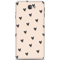 Samsung Galaxy J7 Prime Kılıf HD Baskılı Kılıf - Minik Kalpler + Tam Ekran Koruyucu