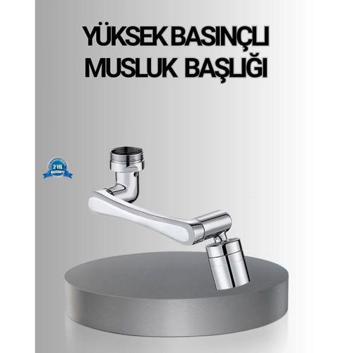 1080° Dönebilen Musluk Başlığı Robotik Kol Havalandırıcı Çok Yönlü Su Yönlendirme