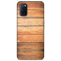 Lopard Oppo A72 Uyumlu Kılıf Wood'X (13) Silikon Kap Baskılı