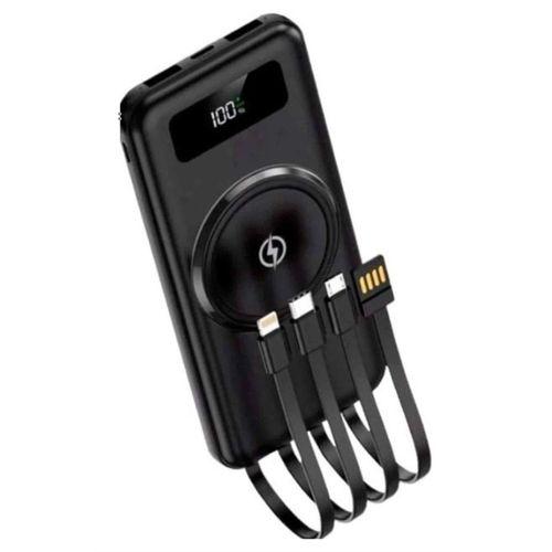 Kablosuz Çoklu Şarj Girişli 10 000 Mah Kablolu Powerbank Taşınabilir