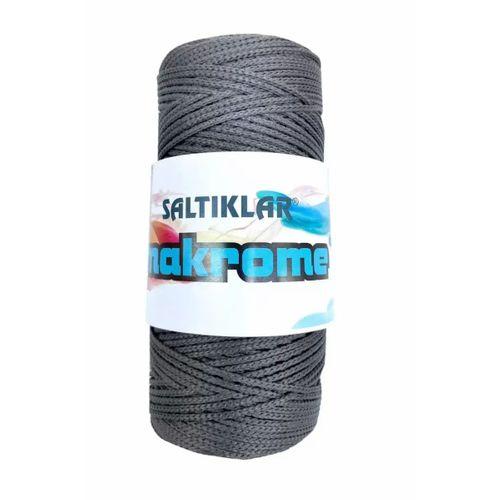 1 Adet Polyester Makrome İpi 420 Koyu Gri 100 gr