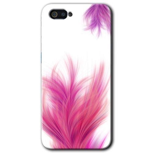 MRCİLETİSİM Realme C2 Kılıf HD Desen Baskılı Arka Kapak + Temperli Cam - Pembe Tüy