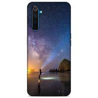 Lopard Oppo Realme 6 Pro Uyumlu Kılıf Gece'S (21) Koruyucu Kapak Sarı Mavi