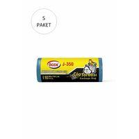 J-350 Jumbo Boy Çöp Torbası 80 x 110 cm 10 Lu Rulo x 5 Paket = 50 Adet (Mavi)