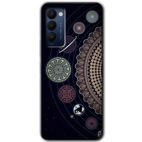 Tecno Camon 18P Kılıf HD Desen Baskılı Arka Kapak - Gezegen Döngüsü + Kırılmaz Cam