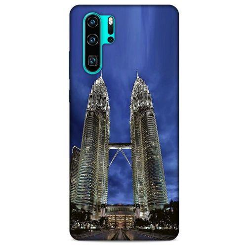 Huawei P30 Pro Kılıf Dünya Mimarisi (20) Koruyucu Kılıf Petronas Kuleleri Malezya