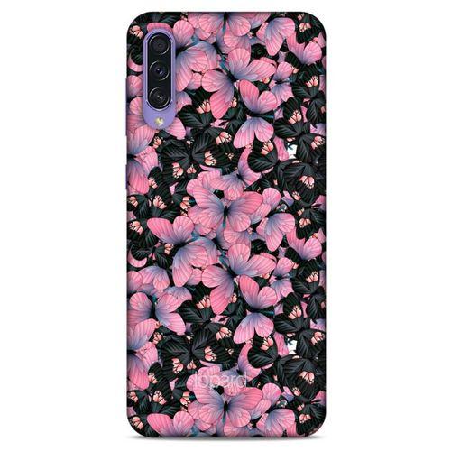 Samsung Galaxy A50s Kılıf Kelebek Etkisi (25) Antişok Kapak Mavi Sarı