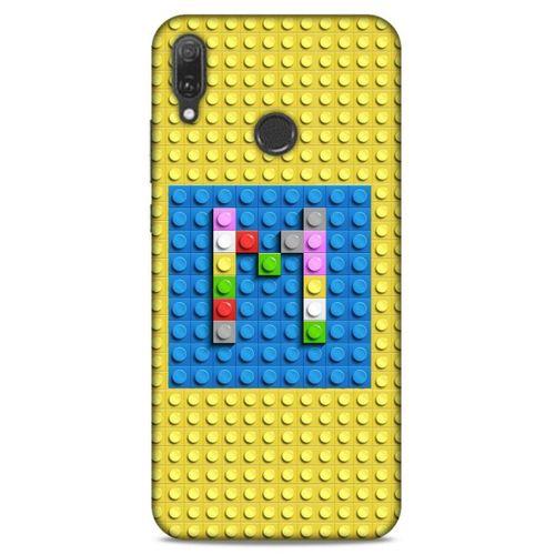 Lopard Huawei Y9 2019 Uyumlu Kılıf BloX (24) Darbe Emici Kılıf M Harfi