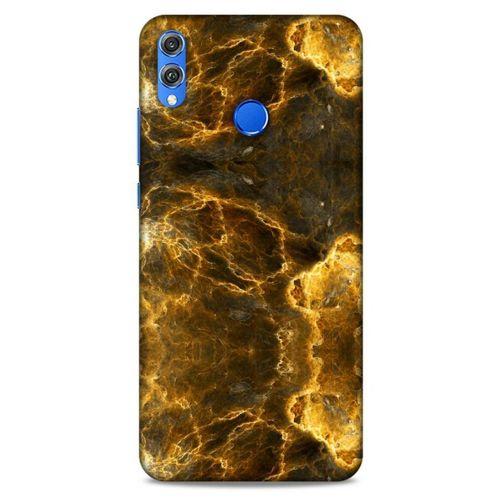 Mermer Desenli (9) Tema Kılıf Koyu Kahverengi Huawei Honor 8x Kılıf