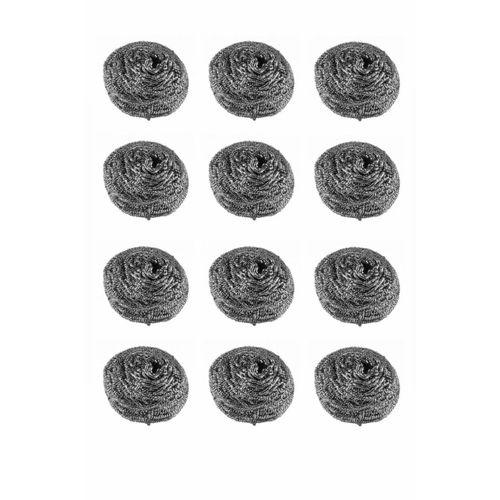 12 Adet Paslanmaz Bulaşık Teli Endüstriyel Boy 10 gr