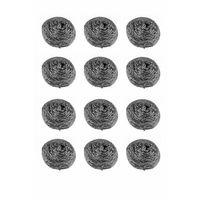 12 Adet Paslanmaz Bulaşık Teli Endüstriyel Boy 10 gr