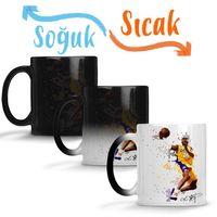 Kobe Bryant Signature Sihirli Kupa Bardak Porselen