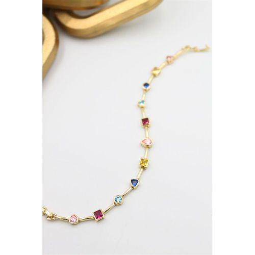 Taşlı Xuping Bileklik - Altın