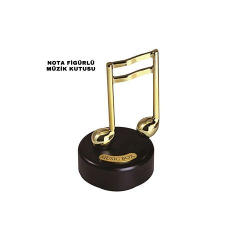 Altın Nota Figürlü Müzik Kutusu