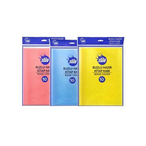 Stilo Hazır Kitap Kabı 10Lu Renkli Şeffaf Karışık - 1 paket