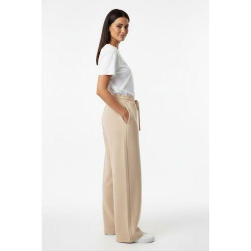 Kadın İki İplik Rahat Kalıp Yüksek Bel Geniş Paça Pantolon SPR26EAK988
