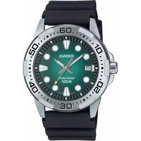 Casio MTD-140-3AVDF Quartz Silikon Siyah Yeşil Kadran 10 ATM 44 mm Erkek Kol Saati