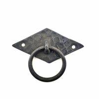 Antika Tarz Dekoratif Pirinç Yan Baklava Kapı Kulbu - 41x82 Mm, Oksit