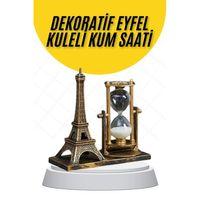 Dekoratif Eyfel Kulesi Ve Kum Saati Vintage Tarzı Masa Süsü Biblo
