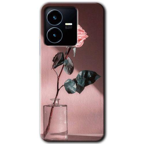 Vivo Y35s Kılıf HD Desen Baskılı Arka Kapak - Retro Gül