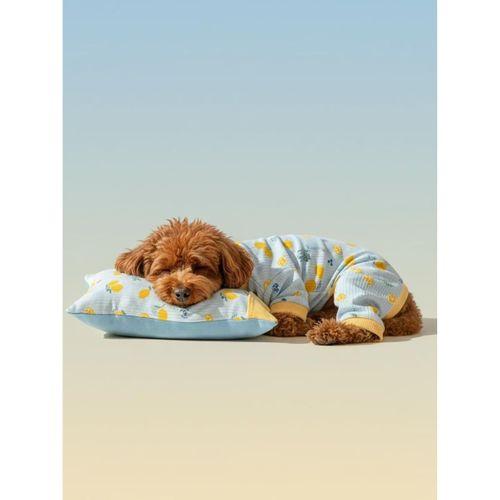 Pineapple Summer Penye Köpek Uyku Takımı | Küçük Irklar İçin | Ananas Desenli | Tüy Dökülmesini Azaltır