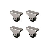 Furç Sabit Teker - 32MM - Siyah HKS228 - 4 Adet