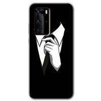 Huawei P40 Pro HD Baskılı Kılıf + 9D Tam Ekran Koruyucu - Smokin