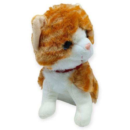 Sesli Peluş Kedi 25 cm - Sarı