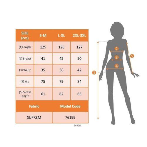 Kadın Uzun Kollu V Yakalı çiçek Desenli Maxi Süprem Elbise
