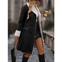 Kadın Uzun Kollu Yakalı Düğmeli Süet Mini Manto