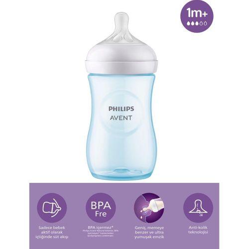 Philips Avent Philips Avent Doğal Tepkili Natural Response PP Biberon 260ml 1+ Ay Mavi