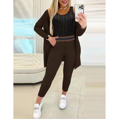 Kadın Uzun Kollu Krep üçlü Takım