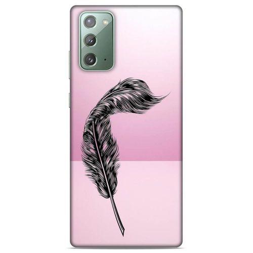 Lopard Samsung Galaxy Note 20 Uyumlu Kılıf Tattoo's (29) Arka Koruma Kılıfı Tüy Dövmesi