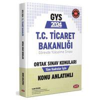 2024 T.C. Ticaret Bakanlığı Tüm Kadrolar İçin Ortak Konular Hazırlık Kitabı Data Yayınları