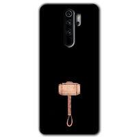 MRCİLETİSİM Xiaomi Redmi Note 8 Pro Kılıf HD Desen Baskılı Arka Kapak + Temperli Cam - Thor Çekiç
