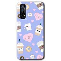 Realme 7 Kılıf HD Desen Baskılı Arka Kapak - Coffee Cake + Kırılmaz Cam