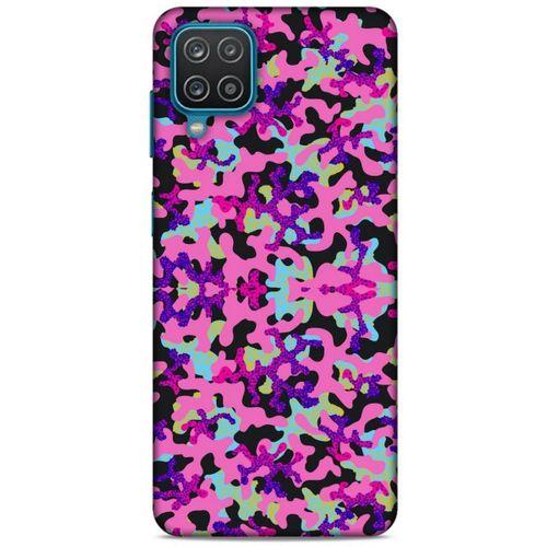 Samsung Galaxy A12 Uyumlu Kılıf Pembe Delisi (34) Slim Armor Kılıf Kamuflaj