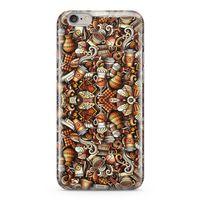 Apple iPhone 6 Plus - 6S Plus Kılıf Karamel Doodle Arka Kapak Koruma Desenli Full Koruyucu
